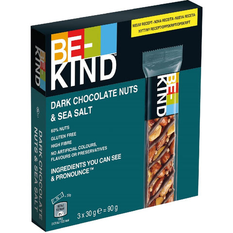 BE-KIND Dark Chocolate Nuts & Sea Salt Nussriegel 3er 90g