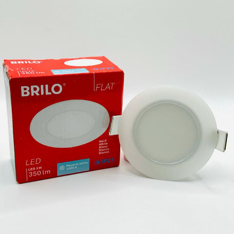 Brilo LED Einbauleuchte 3,0 W 350 Lumen 4000 K neutralweiß weiß Ø 85/68 mm 230V