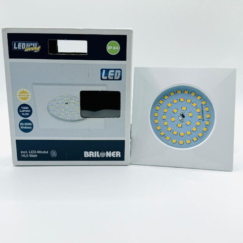 Briloner LED Einbauleuchten eckig 1000 Lumen 10,5 Watt Warmweiß IP44