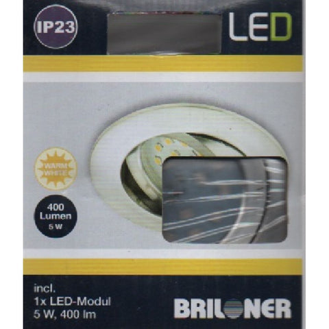 Briloner LED Einbauleuchte 400Lm 5,0W Warmweiß Ø 8,2 CM, ALU rund