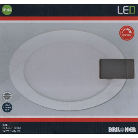 Briloner LED Einbauleuchte Weiß rund Ø17cm IP44 12W 4000K 4-Stufen-Dimmbar