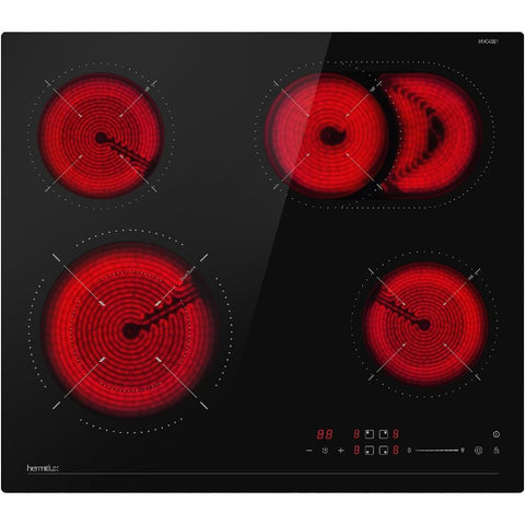 Hermitlux 4 Platten mit Duale Zonen 9 Heizstufen Touch-Steuerung