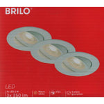 3 x Briloner LED Einbauleuchte rund Weiß IP23 3 x 5W 350lm