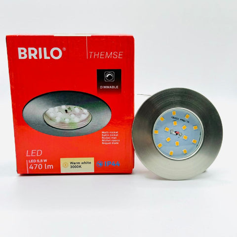 Briloner LED Einbauleuchten Set IP44 dimmbar 5,5W 470 lm 3000 K warmweiß rund