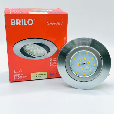 Brilo Einbauleuchte Aluminium Warmweiß LED/5W/230V IP23 400 Lumen