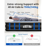 Airefina King aufblasbare Luftmatratze/Bett mit eingebauter Pumpe Doppel/König