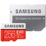 Original Samsung MB-MC256GA/EU EVO Plus 256 GB microSDXC UHS-I U3 Speicherkarte inkl. SD-Adapter Rot/Weiß